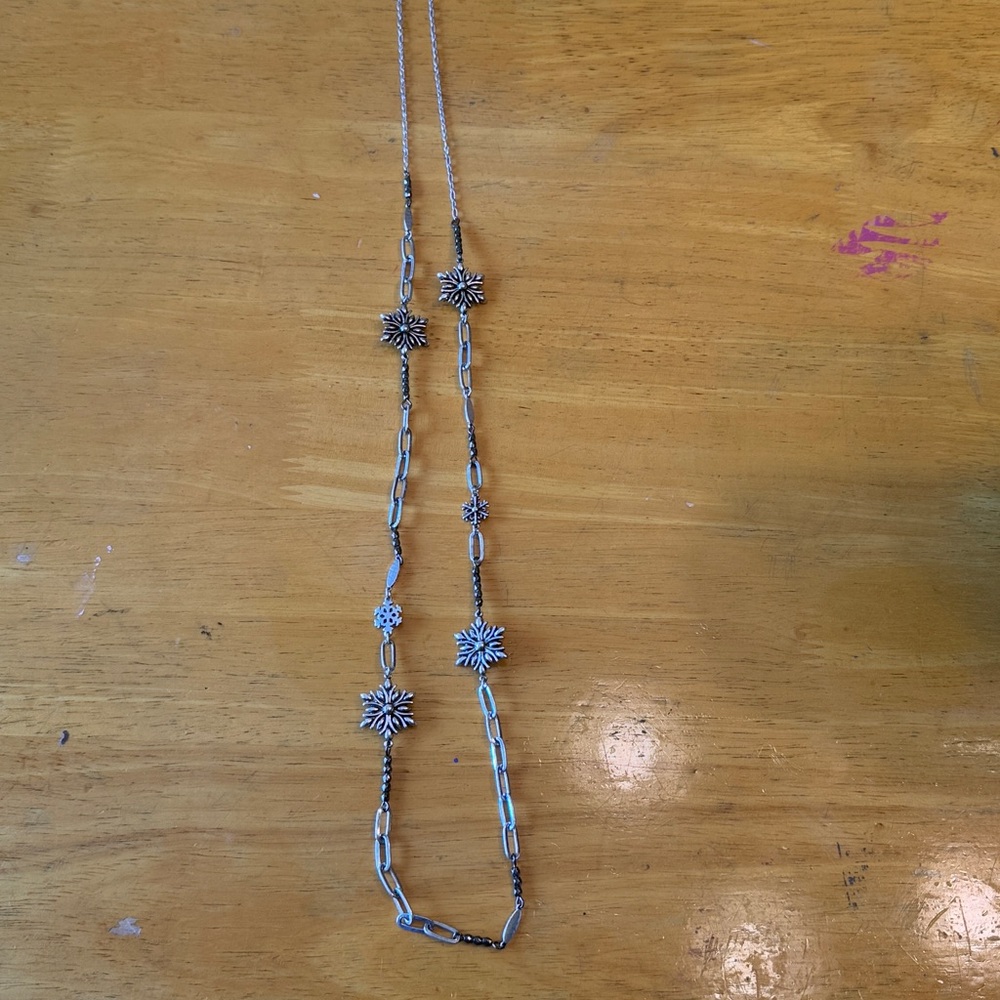 JJill double sided snowflake necklace. New with tag - Picture 9 of 16